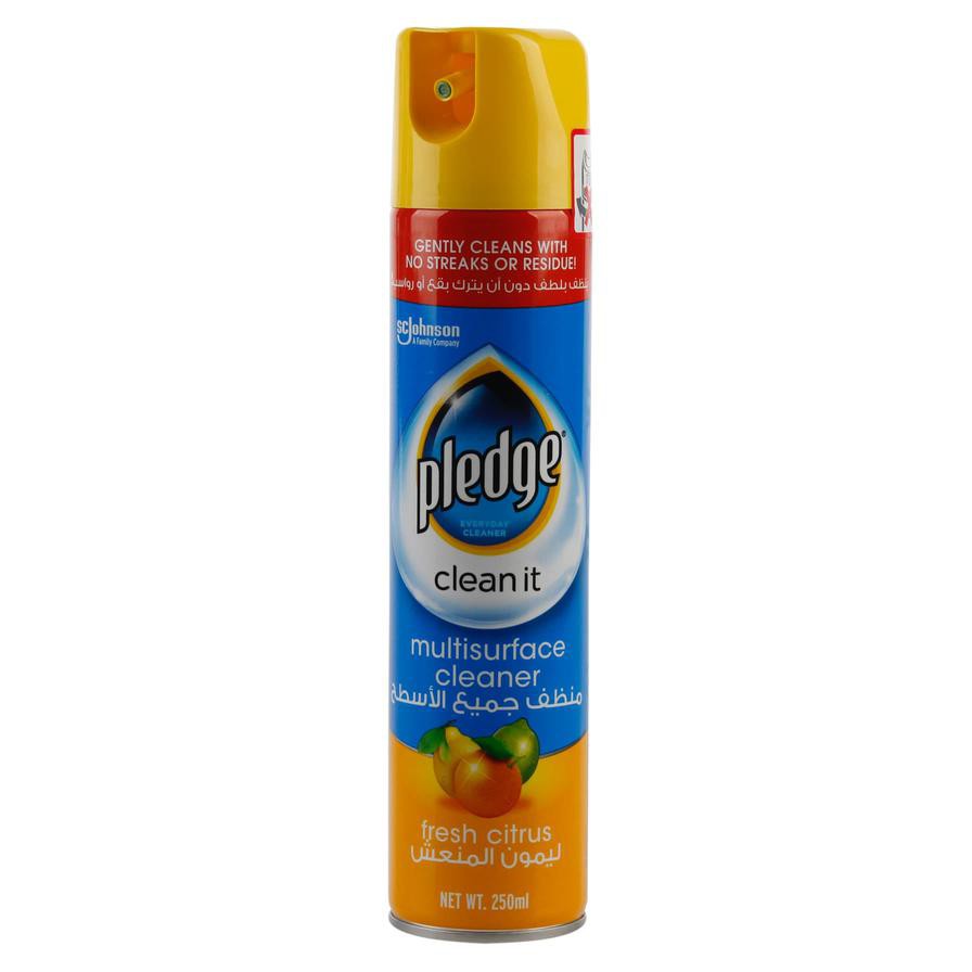 Pledge Clean It Multi-Surface Cleaner Spray, Fresh Citrus (250 ml)