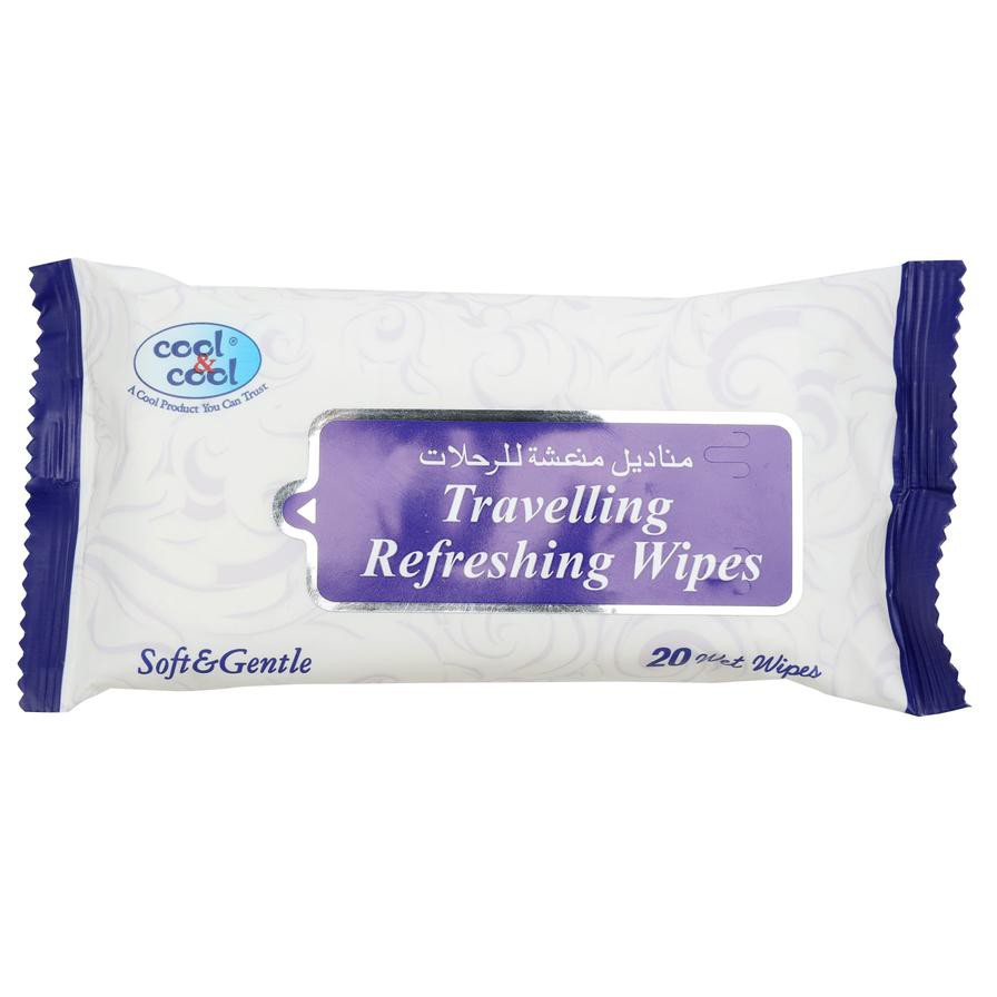 Cool & Cool Refreshing Travel Wipes (20 sheets)