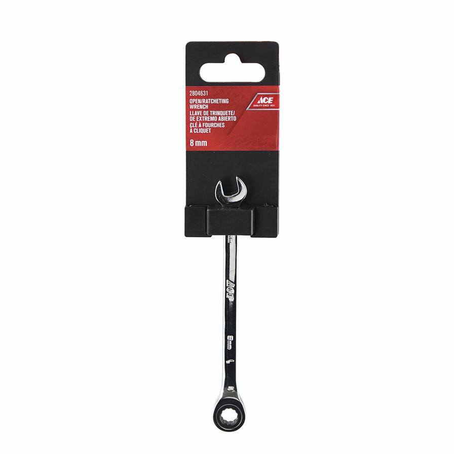 Ace Steel Open Ratcheting Wrench (8 mm)