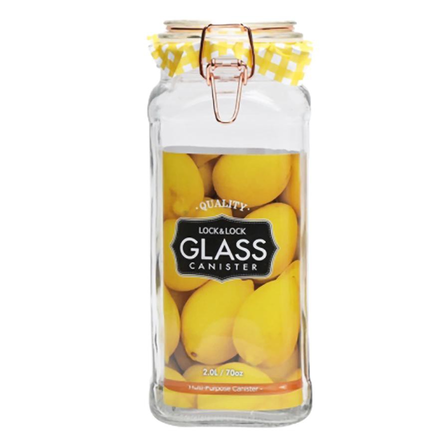 Lock & Lock Glass Canister W/Clip Lock (2 L)