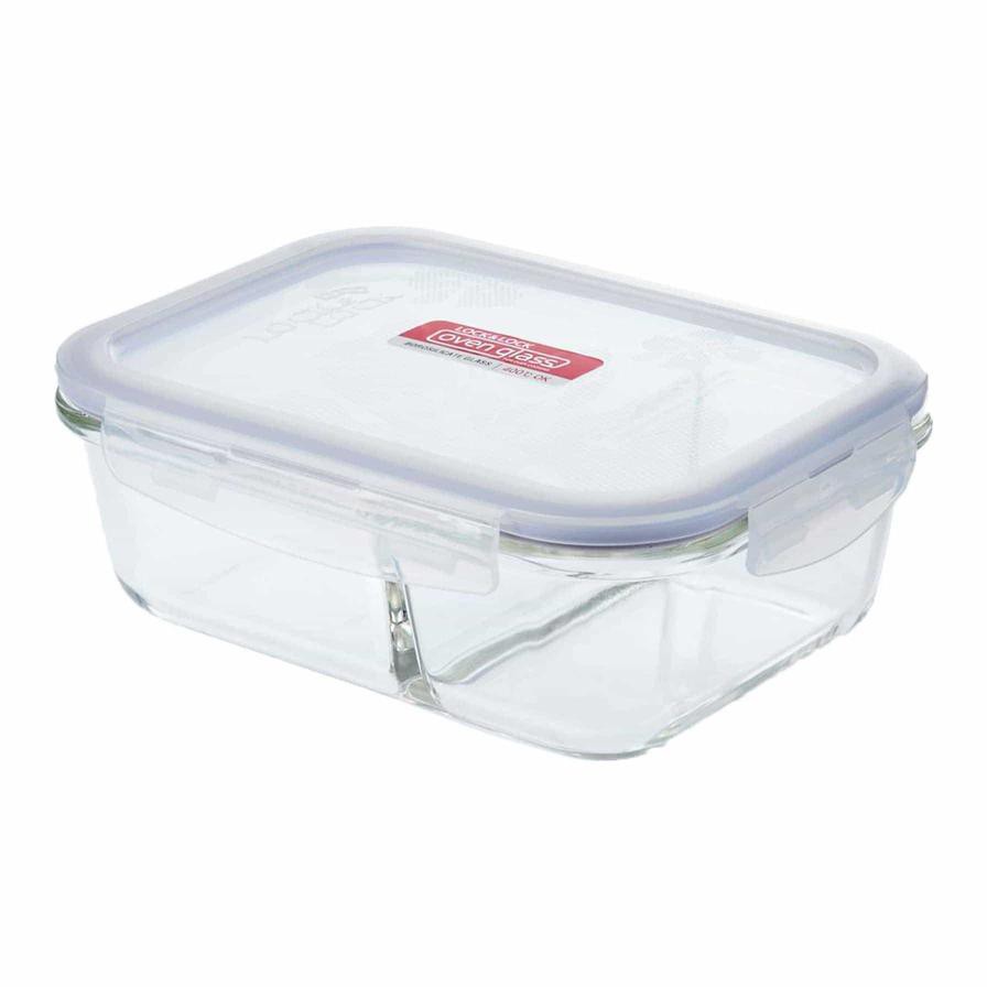 Lock & Lock Glass Container W/Divider (950 ml)