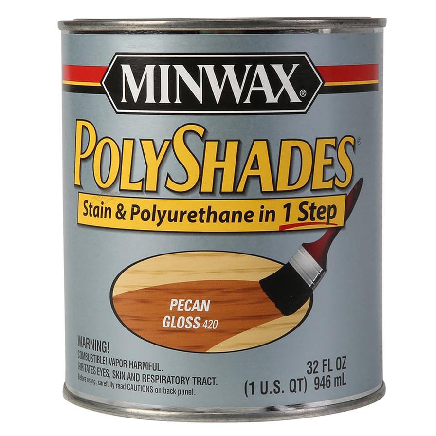 Minwax 61420444 PolyShades Wood Stain (946 ml, Pecan Gloss)