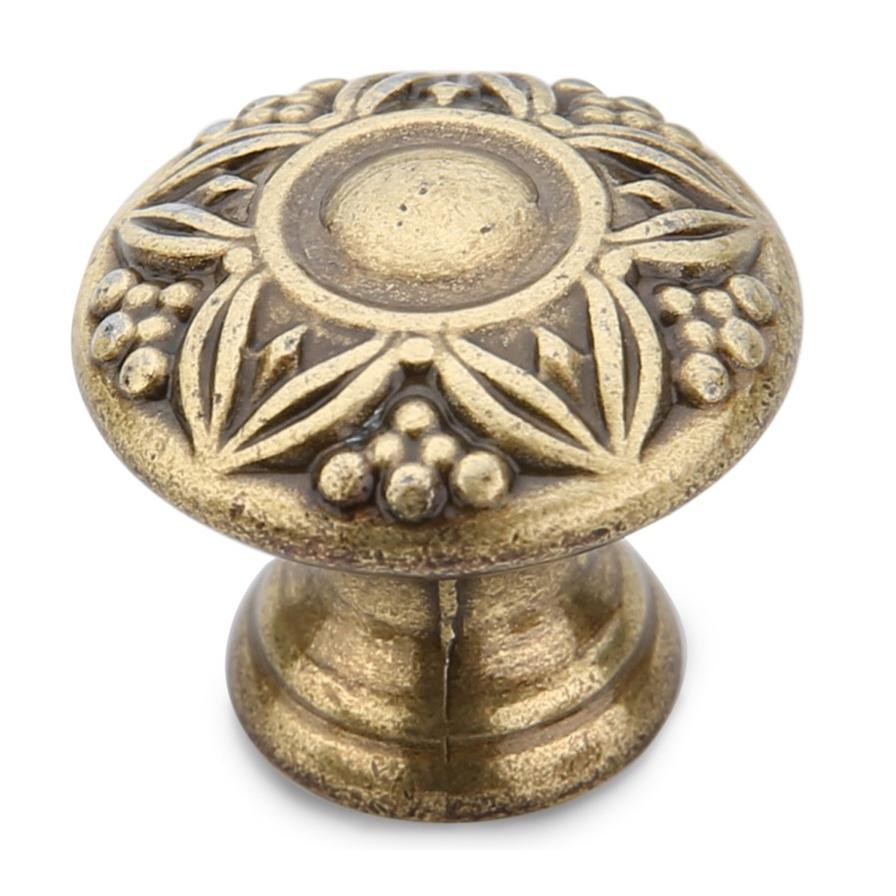 Hettich Burnished Brass Furniture Knob (25 mm)