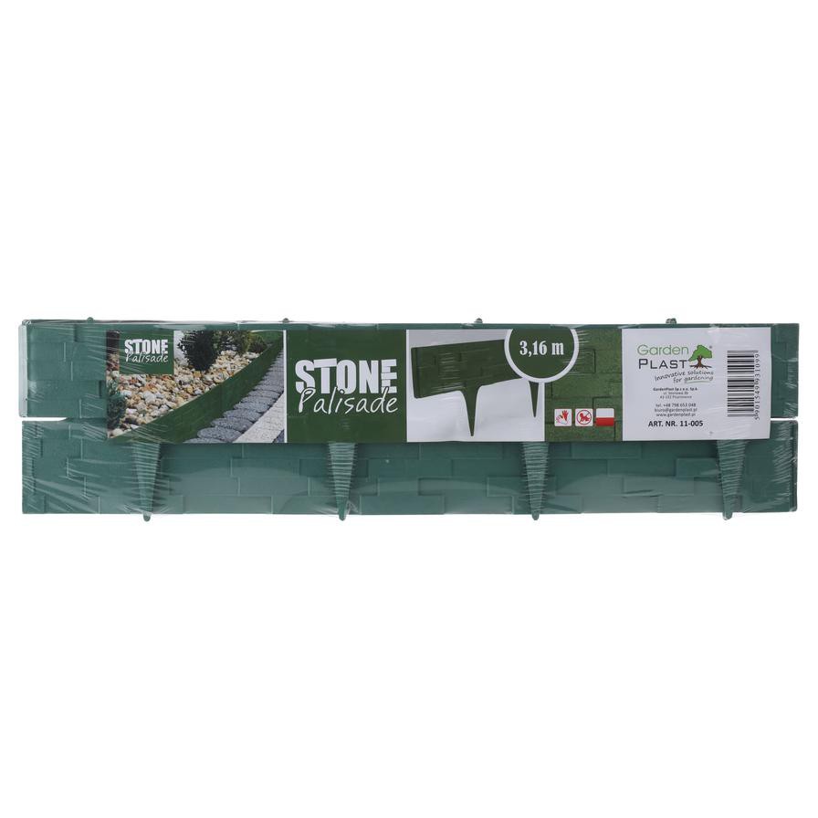 Garden Plast Stone Palisade (4 pcs, 3.2 m, Green)