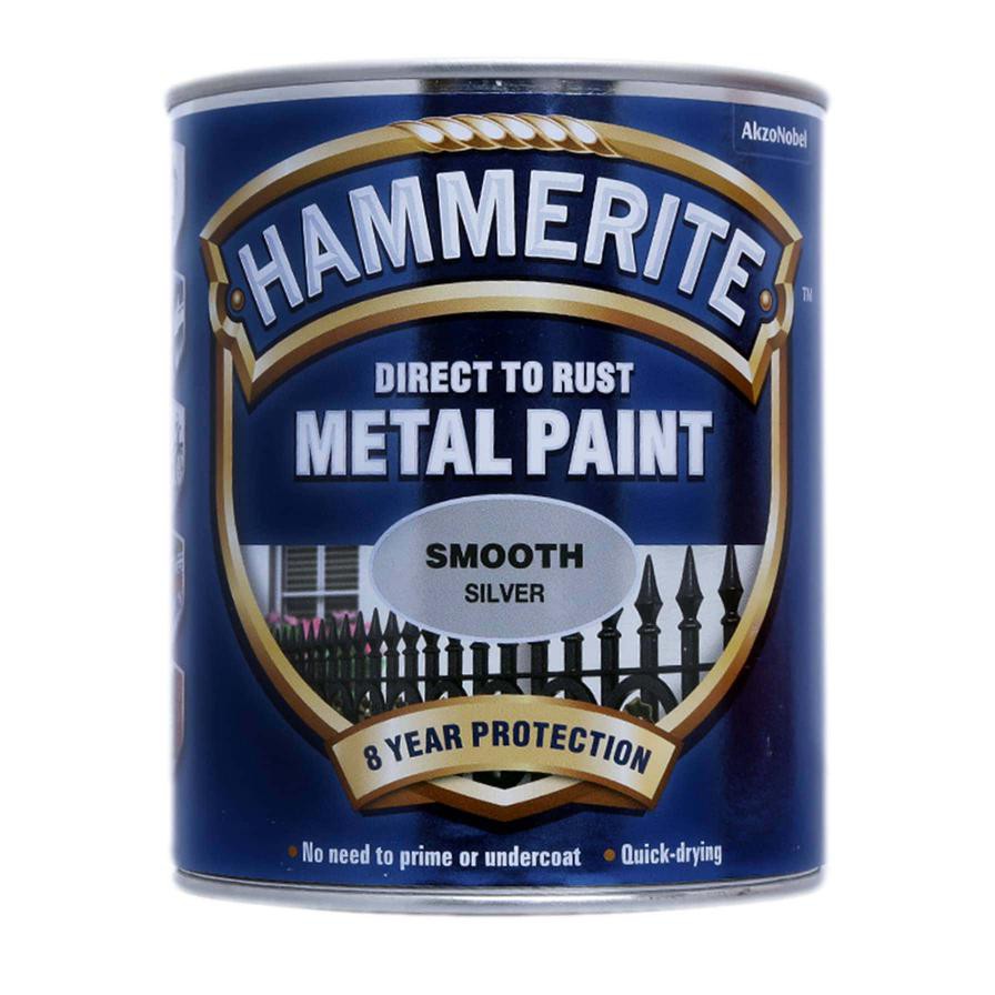 Hammerite Metal Paint (750 ml, Smooth Silver)