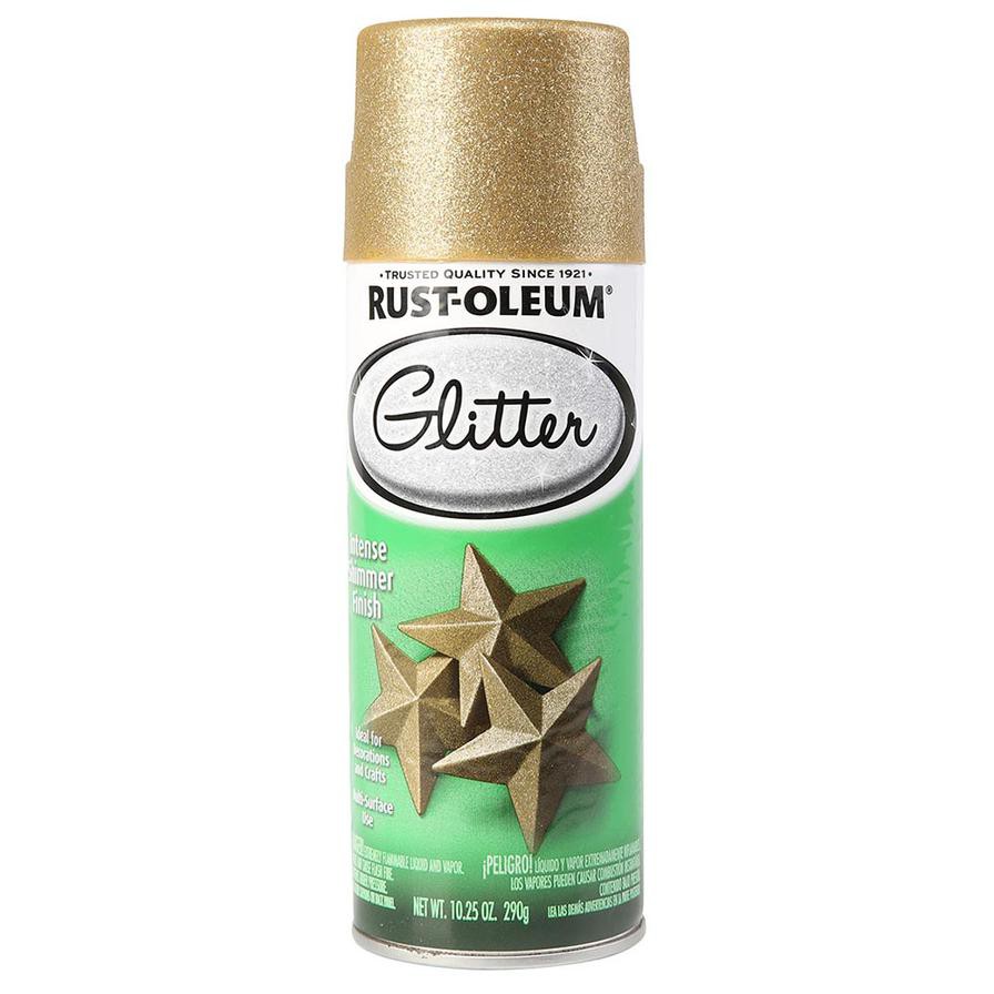 Rustoleum 267689 Specialty Glitter Spray Paint (303.1 ml, Gold)