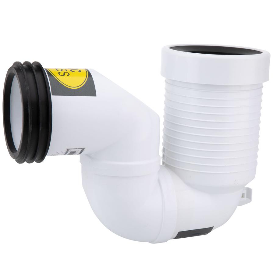 Bold S-Trap PVC Pipe Connector (14 x 45 x 35 cm, White)