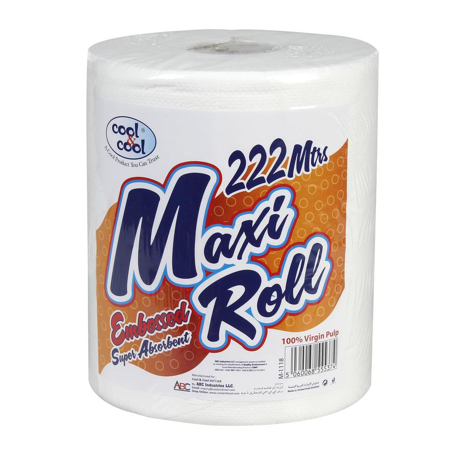 Cool & Cool Maxi Roll Super Absorbent Tissue (222 m)