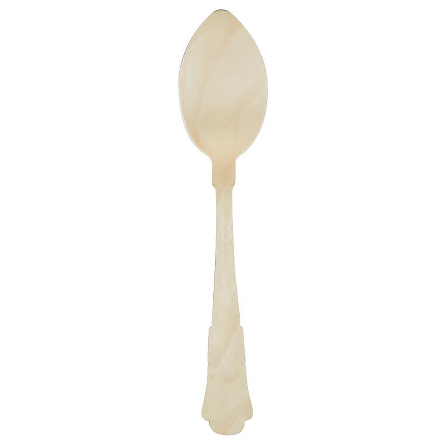 Fallen Fruits Disposable Wooden Spoon (1.5 x 4 x 19.2 cm, 8 pcs)