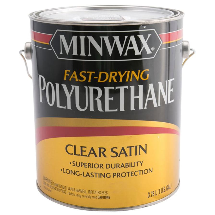 Minwax 71028 Fast Drying Polyurethane Stain (3.8 L, Clear Satin)