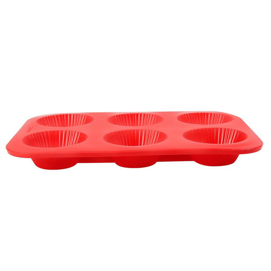 Zeal Cup Cake and Muffin Mould (28 x 19 cm, Red)