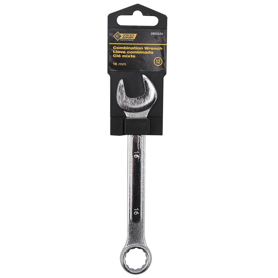 Steel Grip Carbon Steel 16 mm Combination Wrench (18 x 18 x 1 cm)