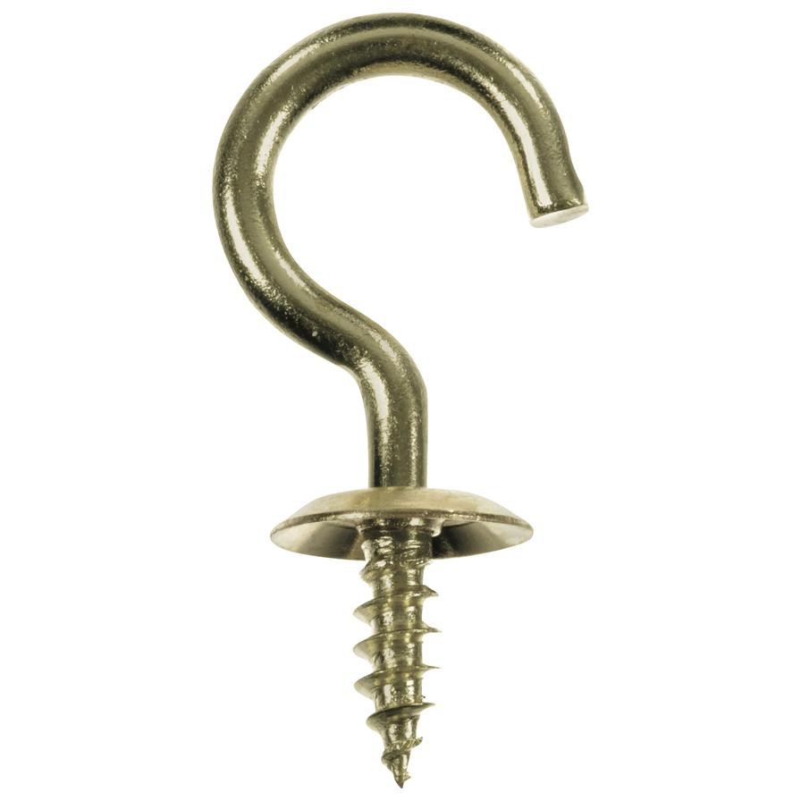 Ace Polished Green Brass Cup Hooks (2.2 cm, 5 Pc.)