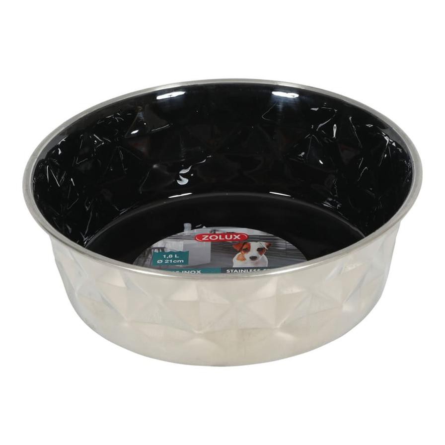 Zolux Stainless Steel Non-Slip Dog Bowl (1.8 L)