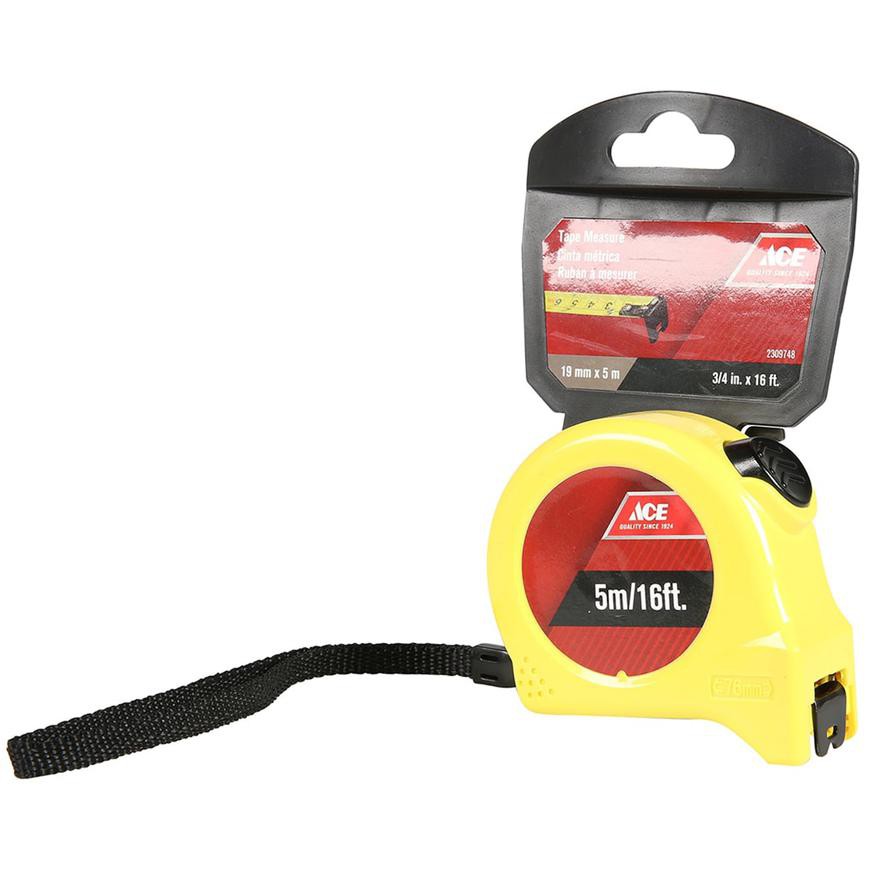 ACE Steel Measuring Tape (500 cm, Yellow)