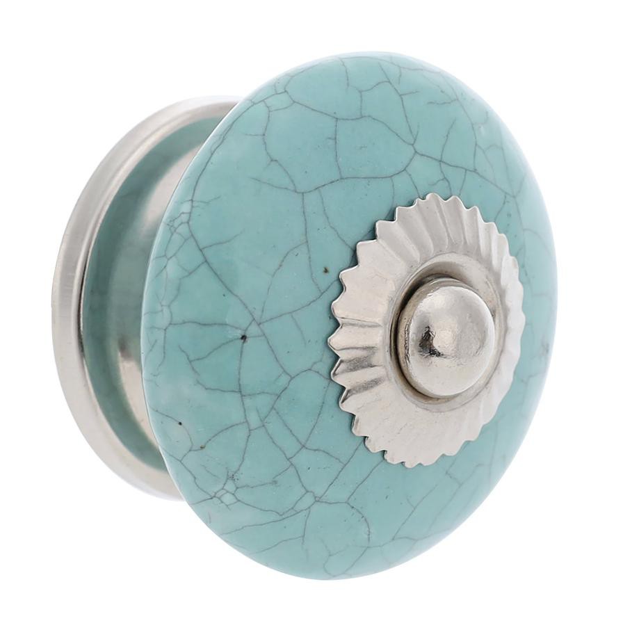 Hettich Ceramic Knob Turquoise (40 mm)