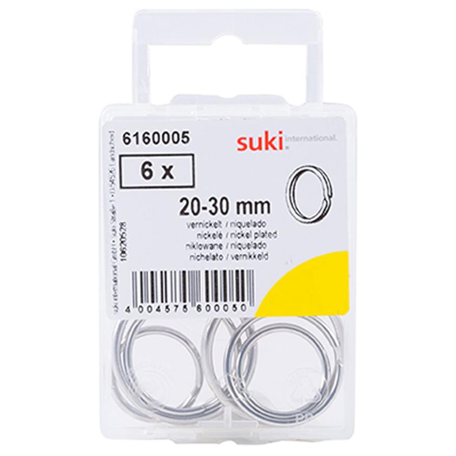 Suki Key Rings (20-30 mm, Pack of 6)