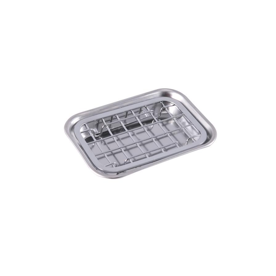 Interdesign Stainless Steel Soap Dish (17.7 x 8.2 x 11.4 cm, Silver)