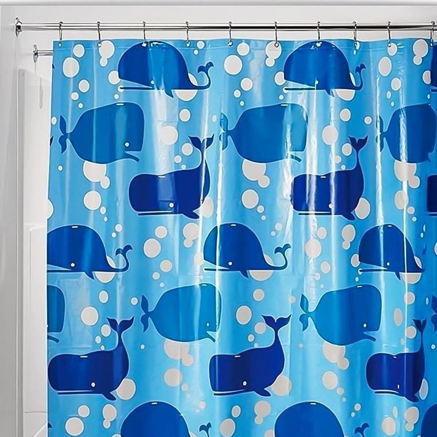 Interdesign Moby Shower Curtain (27 x 23 x 4 cm, Blue)