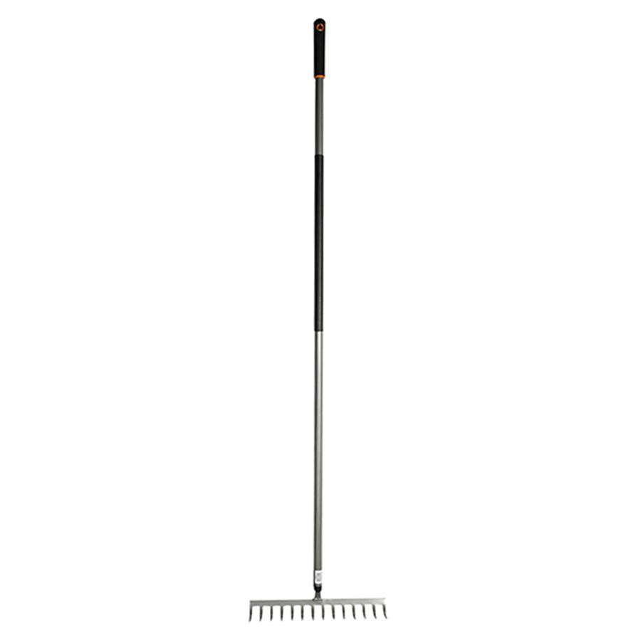 Fiskars Garden Light Iron Rake (154 cm, Silver/Black