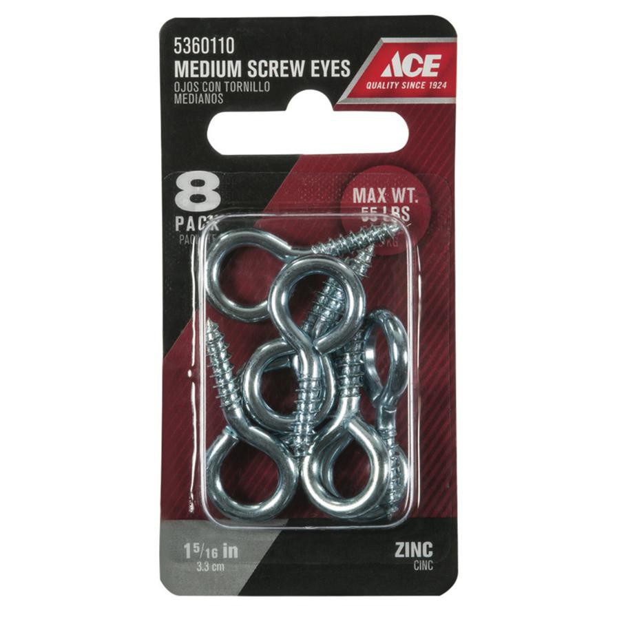 Ace Steel Eye Screws (3.3 cm, 8 Pc.)