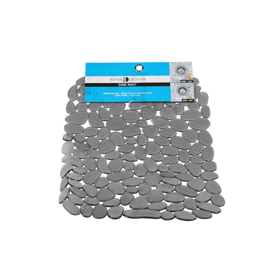 InterDesign Pebble Protective Kitchen Sink Mat (30 x 39 cm, Gray)