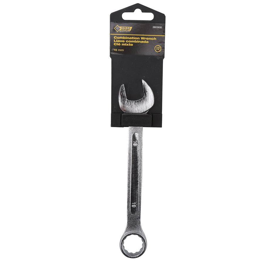 Steel Grip Carbon Steel 19 mm Combination Wrench (18 x 18 x 1 cm)