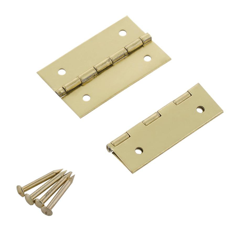 Suki Brass Plated Steel Casket Hinge Pack (1.2 x 2.5 cm, 4 Pc.)