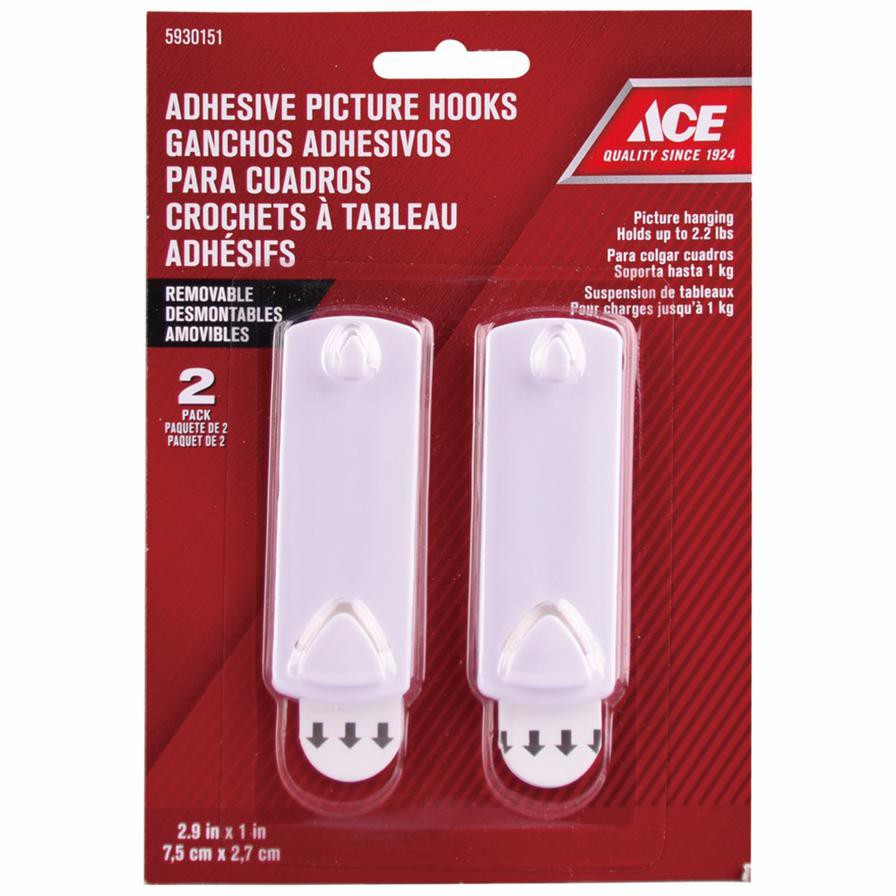 Ace Adhesive Hooks (7.5 x 2.7 cm, 2 pcs)