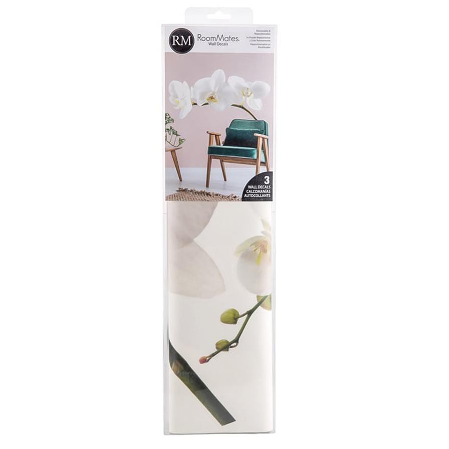 RoomMates Orchid Giant Wall Decals (White)