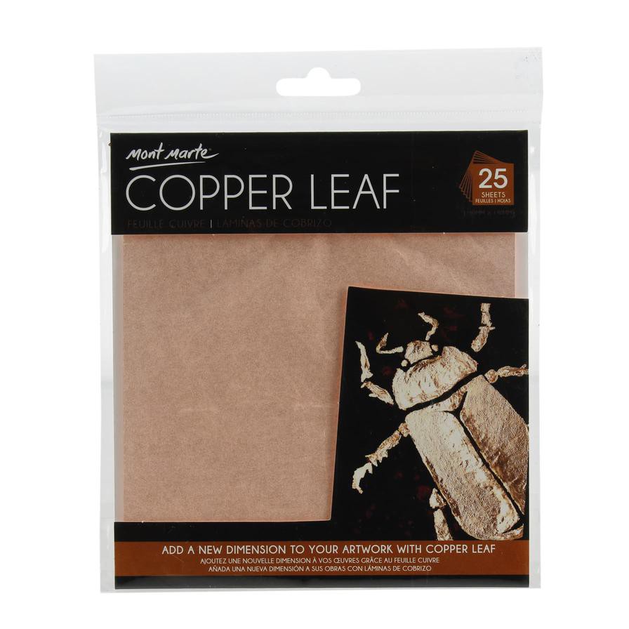 Mont Marte Copper Leaf Pack (14 x 14 cm, 25 Sheets)