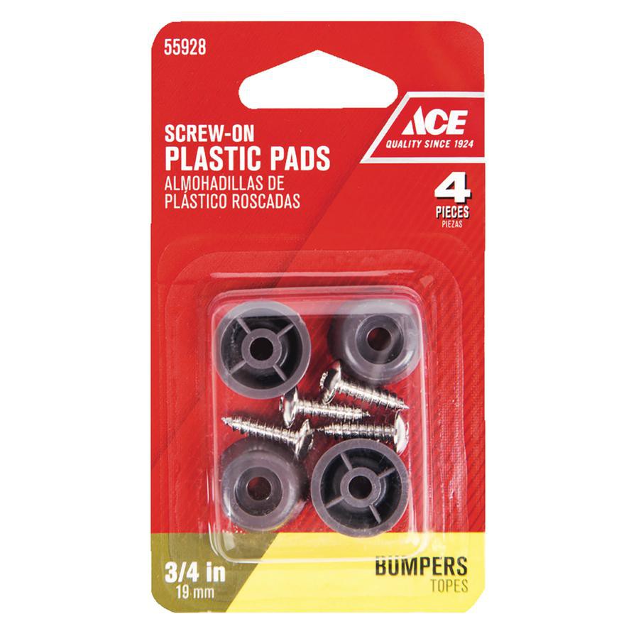 Ace Screw-on Plastic Pads Pack (1.90 cm, 4 Pc.)