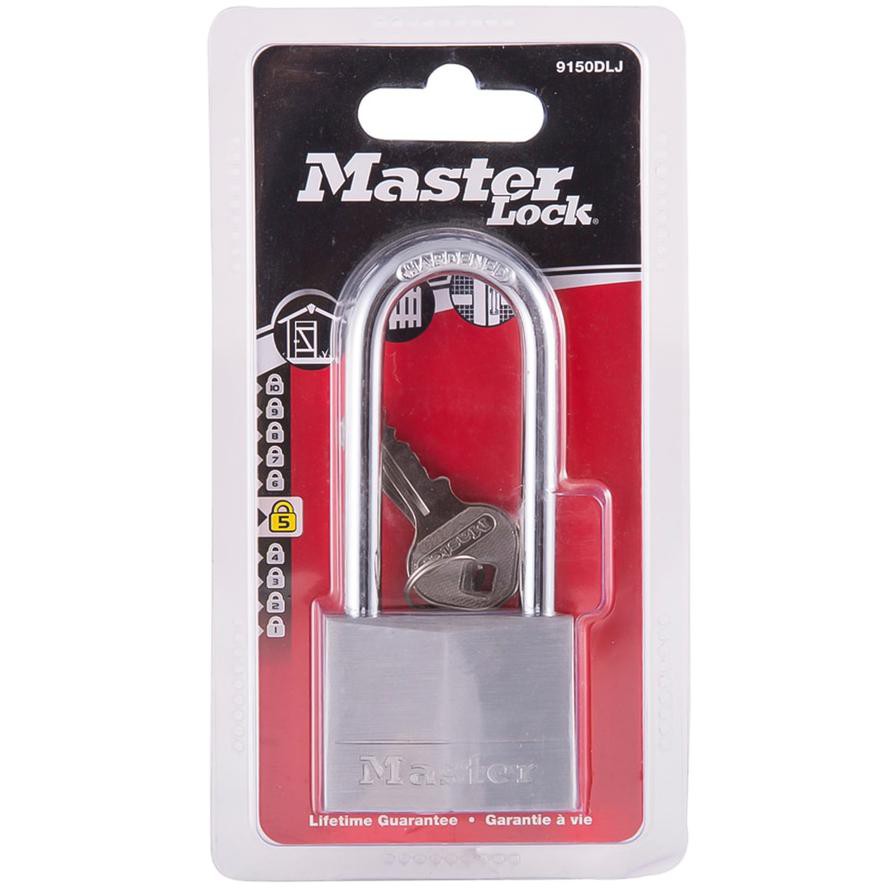 Master Lock Aluminium Long Shackle Padlock (5 cm, Silver)