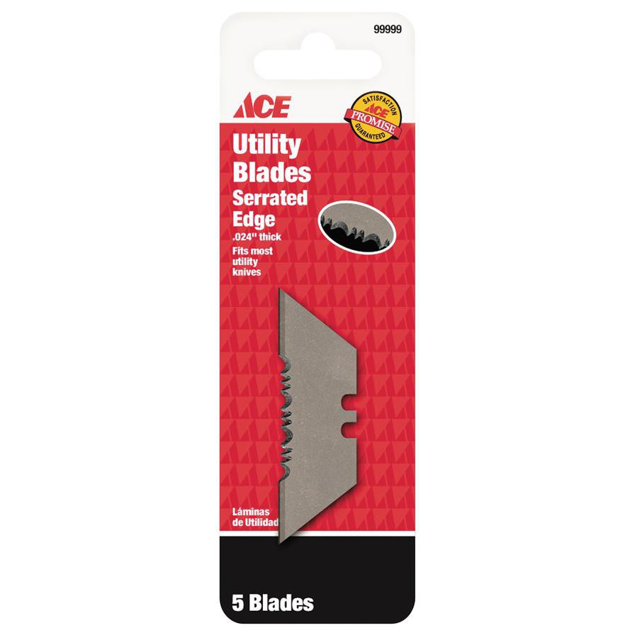 Ace Carbon Steel Serrated Replacement Blades (5 Pc.)