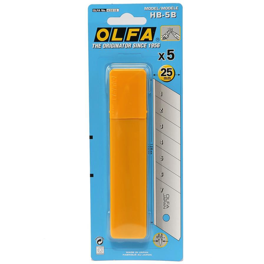 Olfa Snap-Off Replacement Blades (25 mm, Pack of 5)