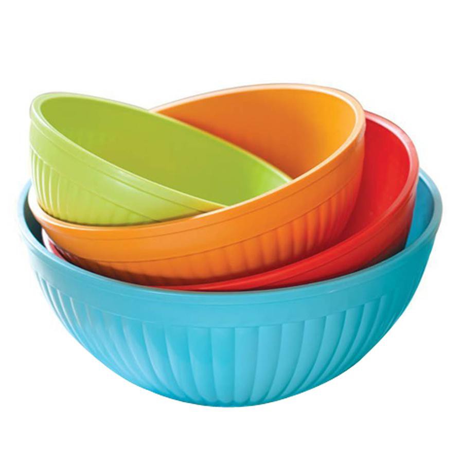 Nordic Prep & Serve Bowls (Set of 4, Multicolored)