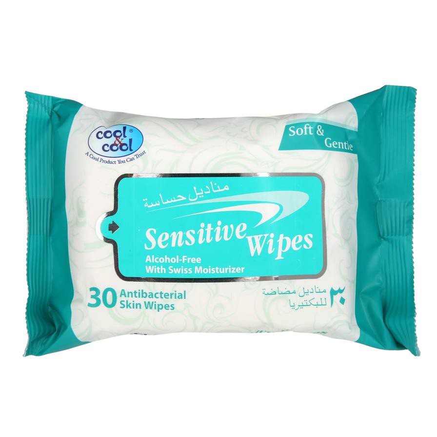 Cool & Cool Sensitive Wipes (30 Sheets)