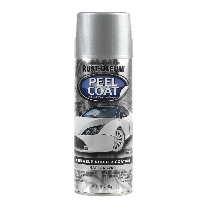 Rust-Oleum Peel Coat Reliable Rubber Coating Spray (312 g, Matte Silver)