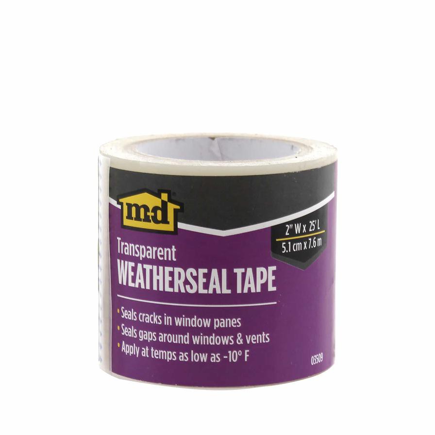 M-D Transparent Weatherstrip Tape (5.08 x 762 cm)