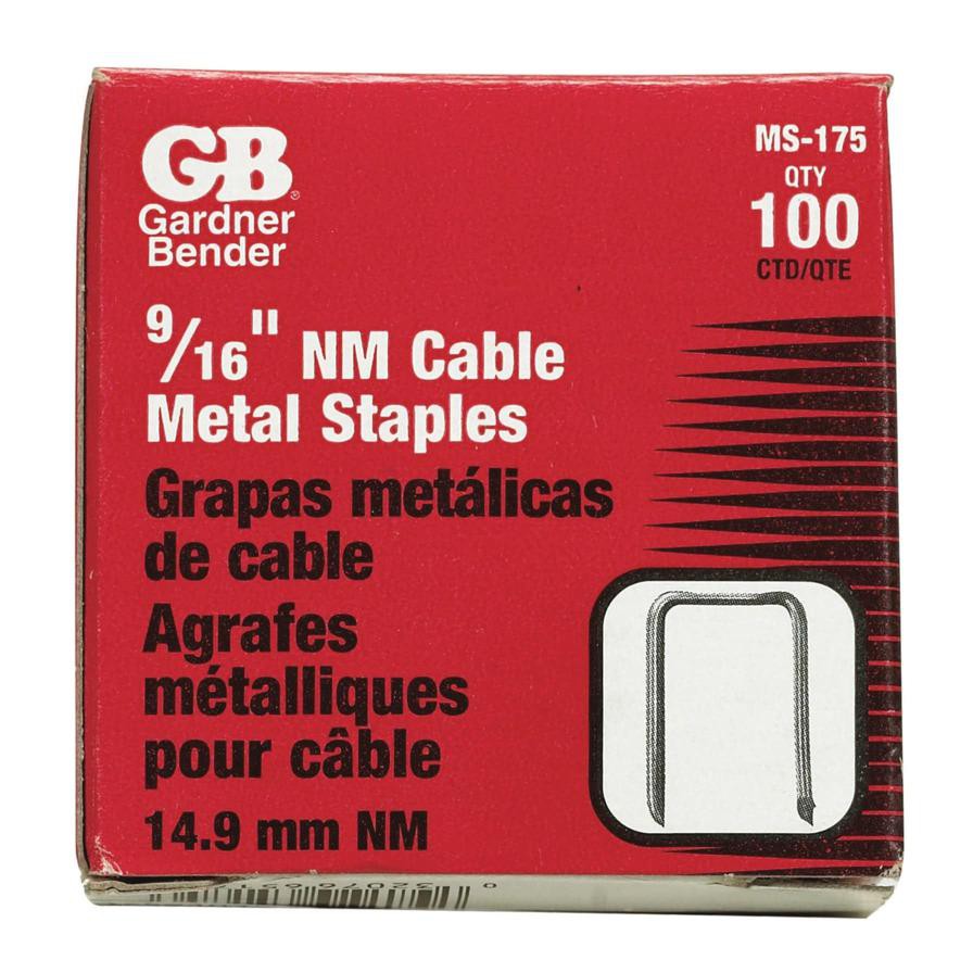 Gardner Bender Steel Insulated Cable Staples (3.175 x 1.429 cm, 100 Pc.)