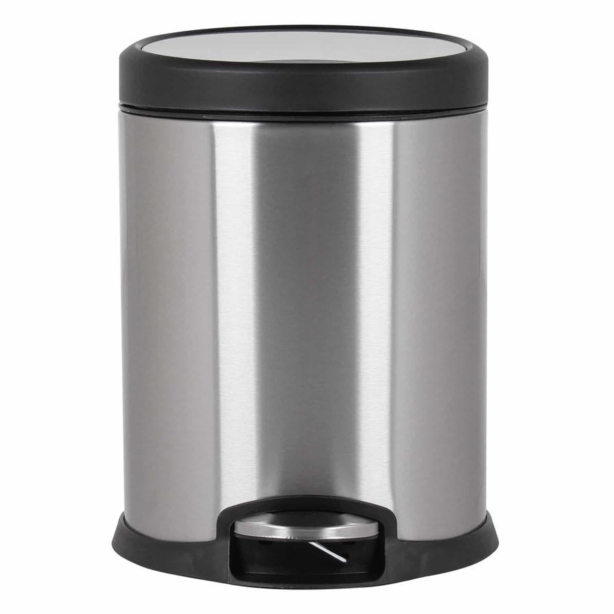 Orchid Stainless Steel Pedal Dustbin (5 L, 20.32 x 27.94 x 27.58 cm)