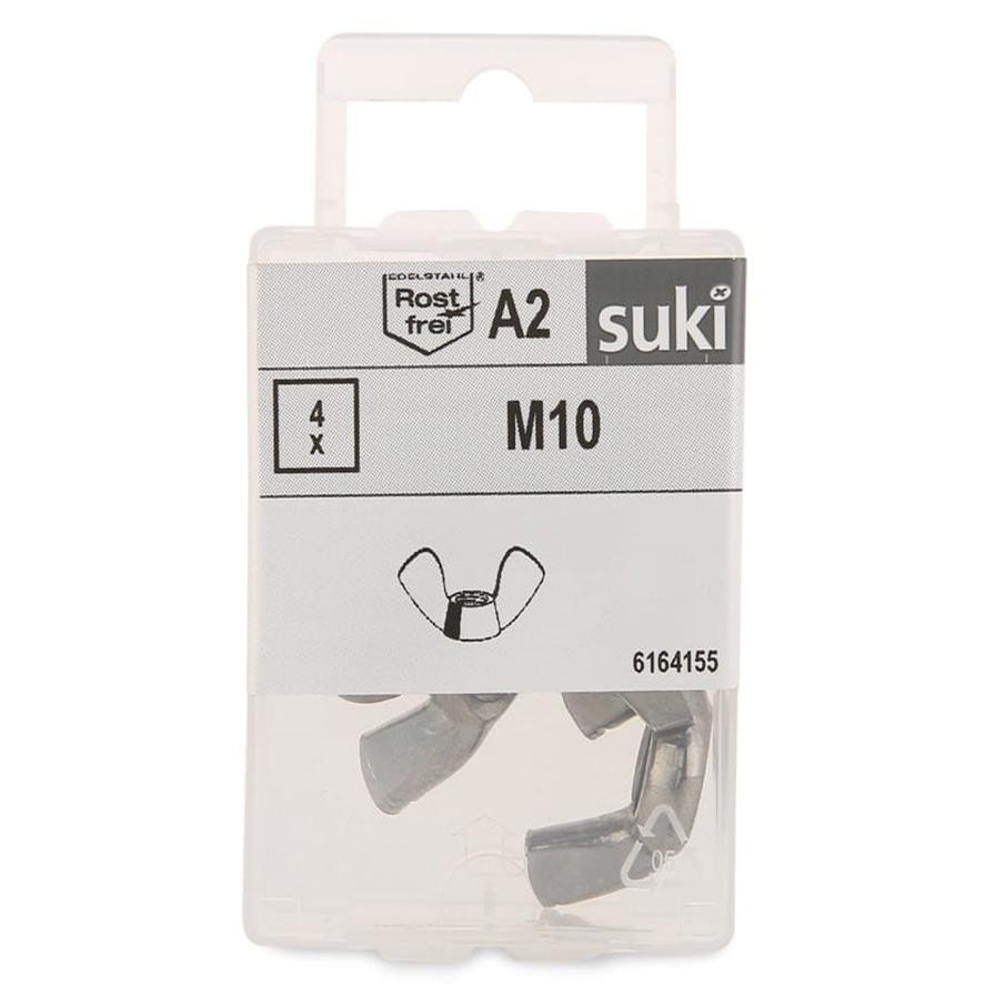 Suki® Wing Nuts – Stainless Steel (M10, Pack of 4)