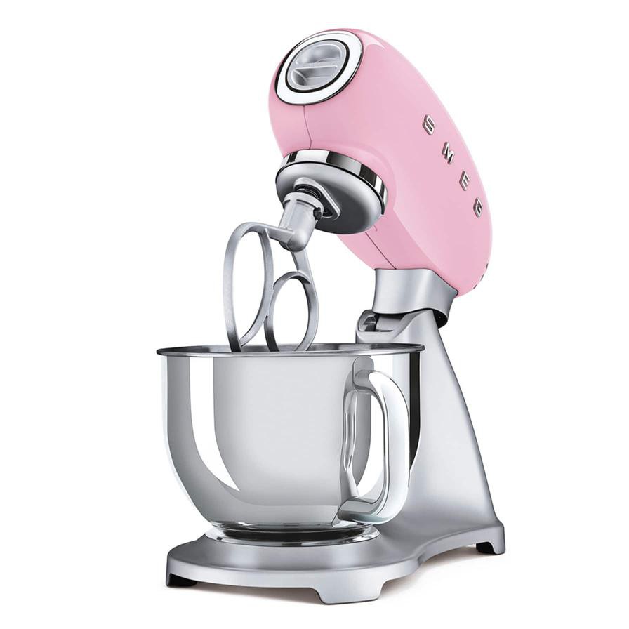 SMEG 50s Retro Style Stand Mixer, SMF02PKUK (800 W)