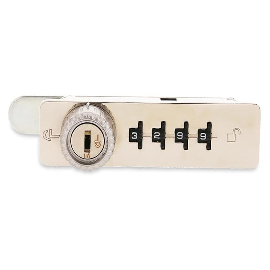 Hettich Combination Lock with Bolt Key Right (Chrome)