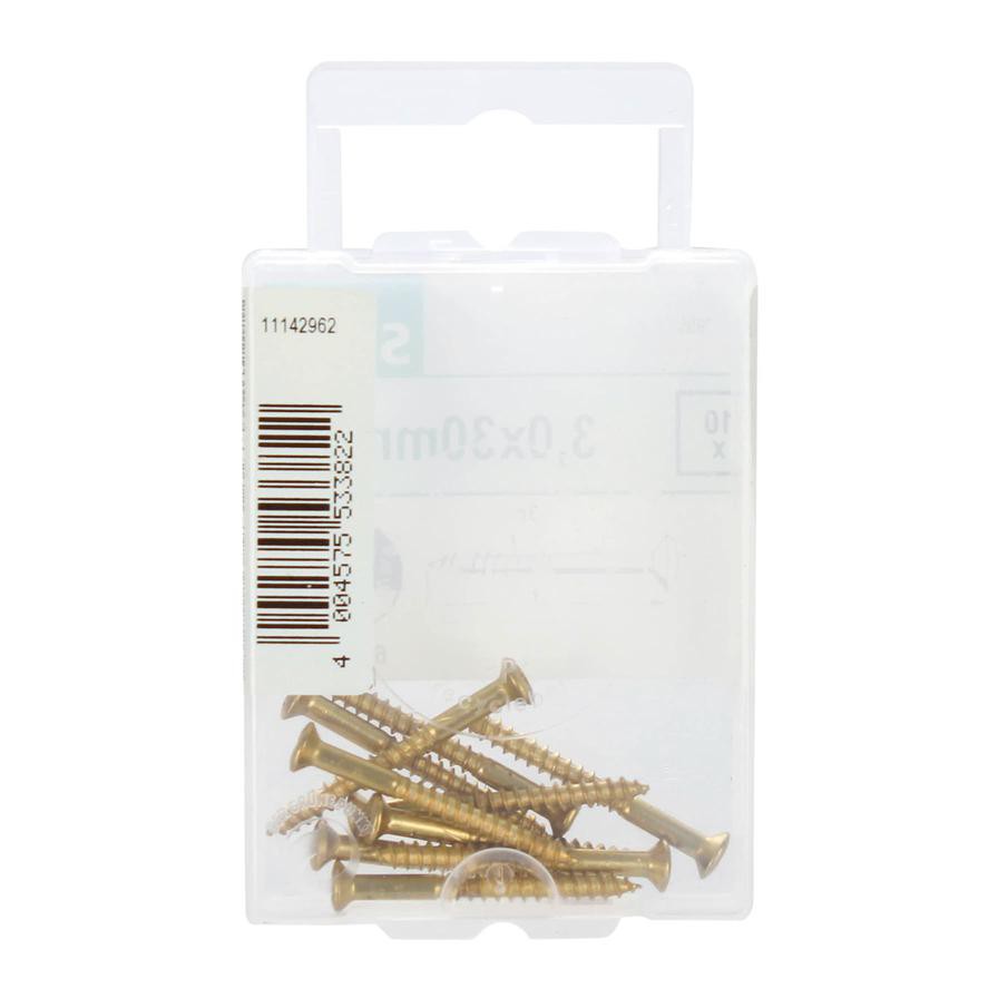 Suki Wood Screws Pack (3 x 30 mm, DIN 7995, 10 Pc.)