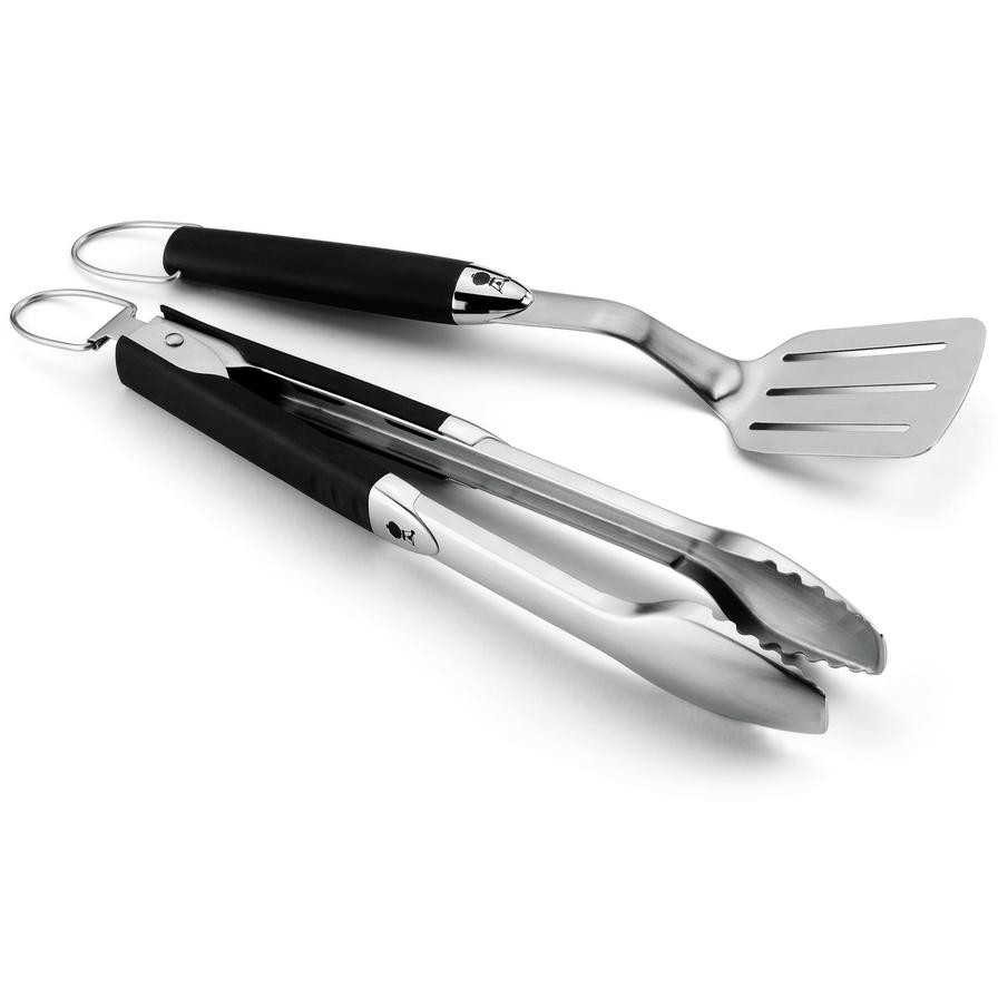 Weber Original Grill Tool Set (36 cm, Set of 2, Black & Silver)