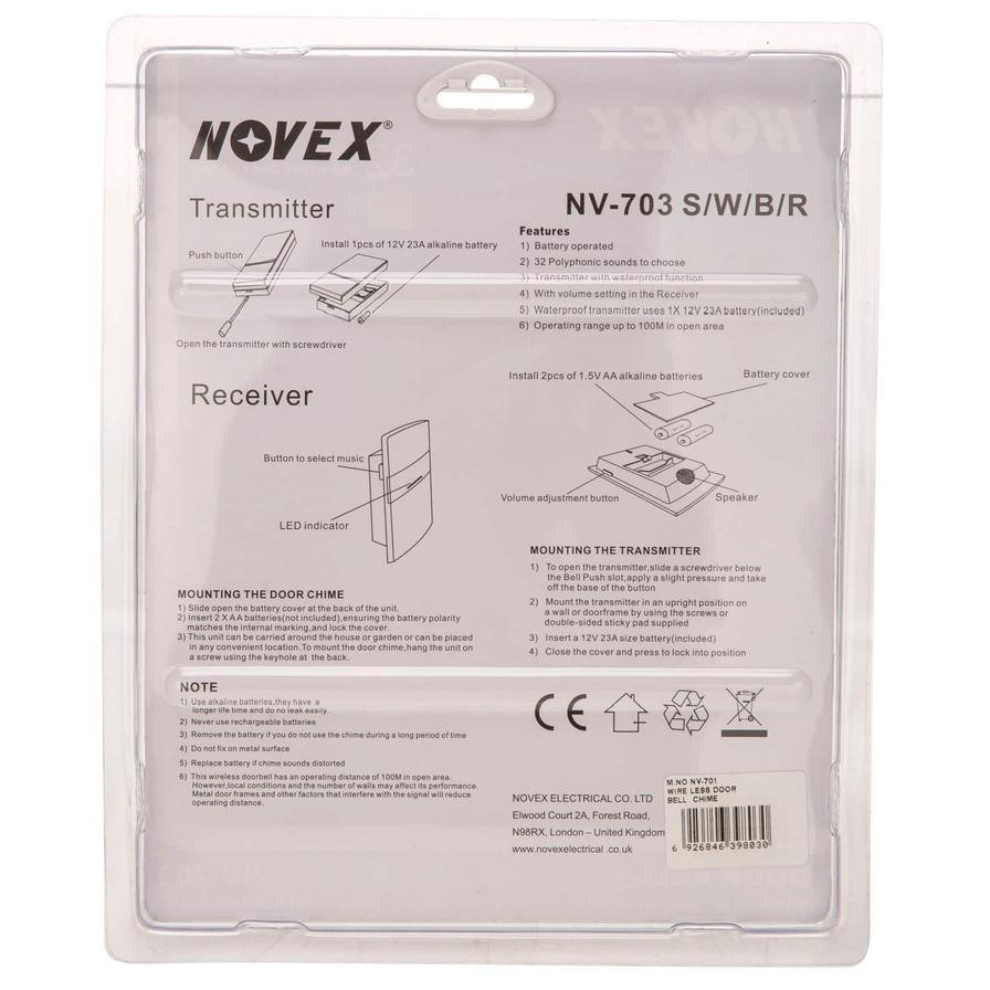 Novex Wireless Doorbell Chime