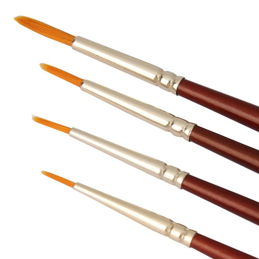 Sapri Series 66 Synthetic Gold Round Paint Brush Set (4 Pc.)