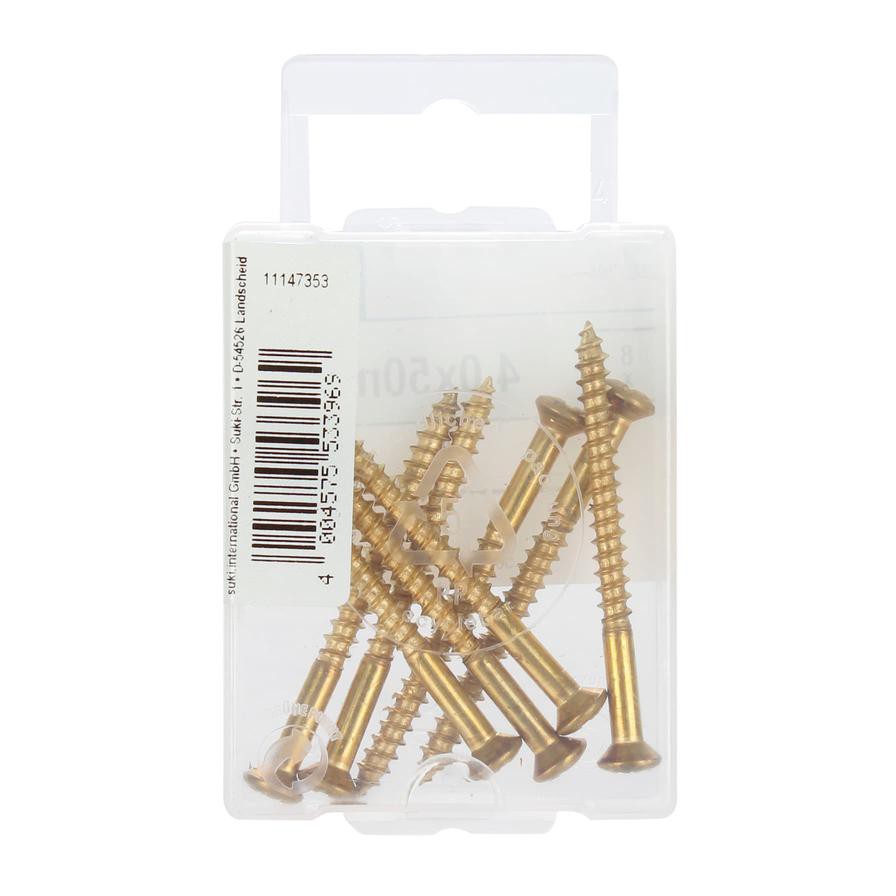 Suki Wood Screws Pack (4 x 50 mm, DIN 7995, 8 Pc.)