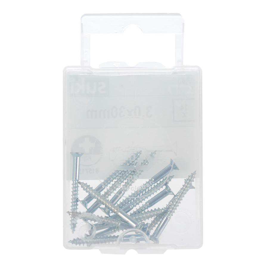 Suki Wood Screws Pack (3 x 30 mm, DIN 7997, 14 Pc.)